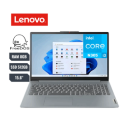 Notebook Lenovo Ideapad Slim 3 15Ian8 82Xb00Bvlm Intel Core I3-N305 Memoria RAM 8Gb Disco Sólido 512Gb Gpu Integrated