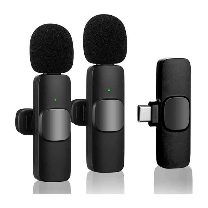 Microfono Inalambrico Para Celular Almohadilla Tipo C Doble