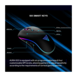 Mouse Gamdias Aura Gs3 Ubs RGB Black