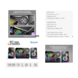 Parlante Sonicgear Titan 3 Btmi 12W Bluetooth RGB Black