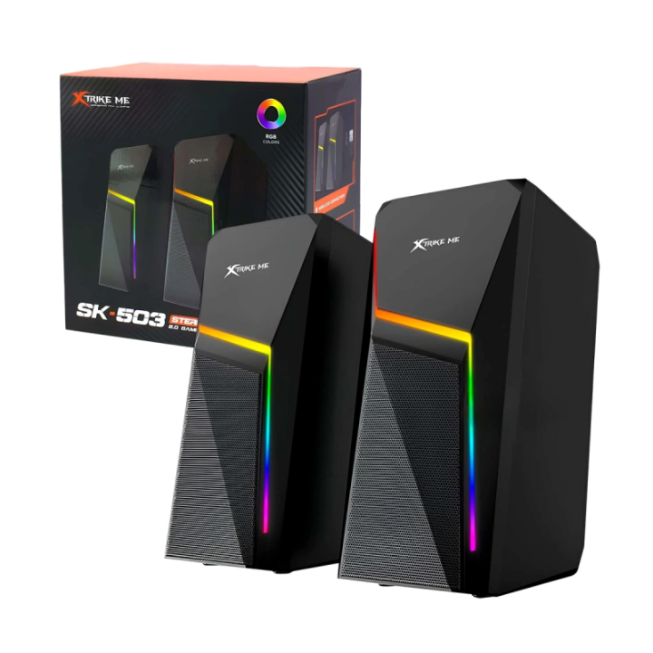 Parlante Xtrike Me Sk-604 2 En 1 Wireless RGB Negro