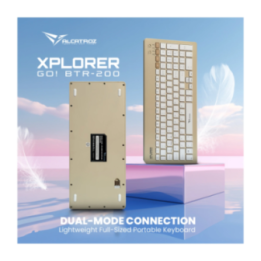 Teclado Alcatroz Xplorer Btr-200 Wireless Recargable Beige