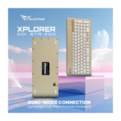 Teclado Alcatroz Xplorer Btr-200 Wireless Recargable Beige