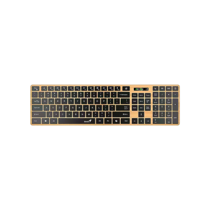 Teclado Genius Slimstar 7250Bt Wireless Pine-Wood