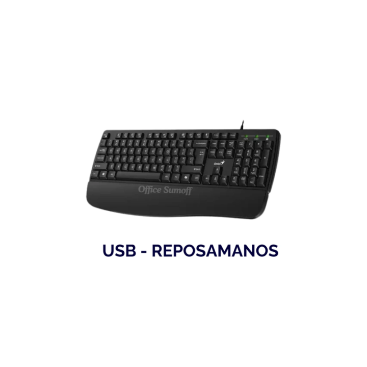 Teclado Genius Kb-123 USB Reposamanos Antiderrames