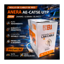 Cable Utp Anera Cat5E 305Mt.